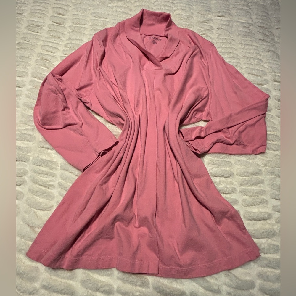 Roaman's Soft Pink Cotton Cardigan